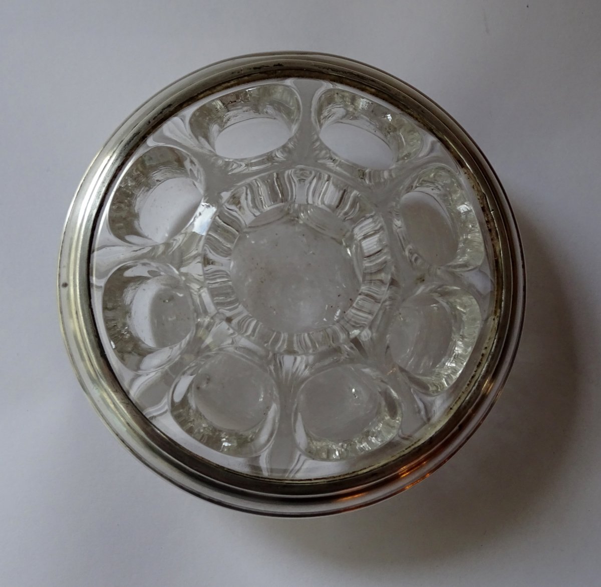 Glass And Silver Flower Holder 20th-photo-4