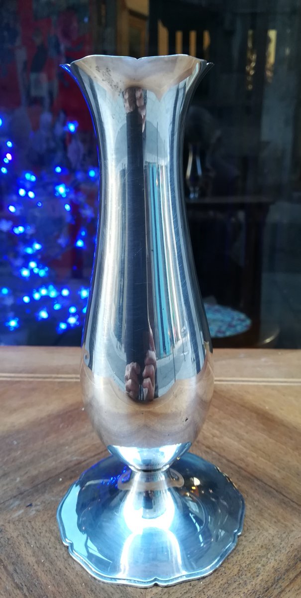 Small Silver Vase 20th