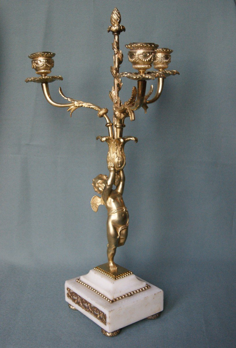 Candélabre En Bronze Doré Epoque 19ème