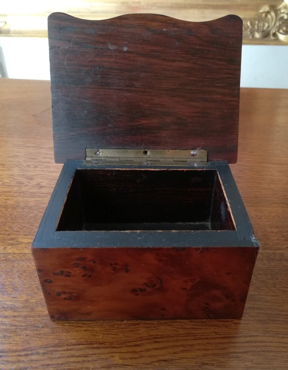 Small Box In Rosewood And Mother Of Pearl Late 19th-photo-3