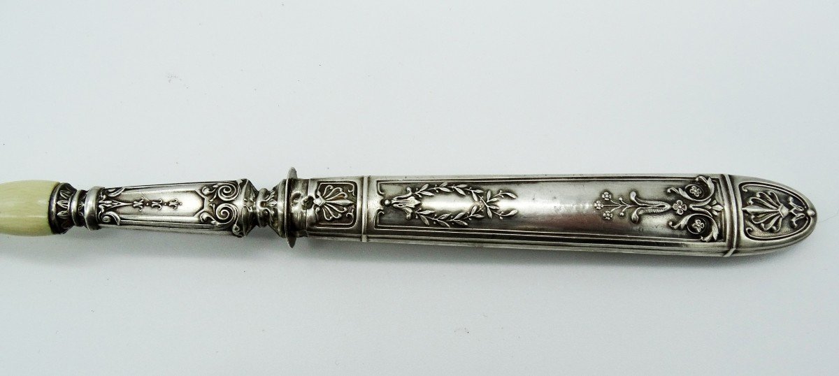 Cutlery Service To Cut In Silver And Ivory Late 19th-photo-1