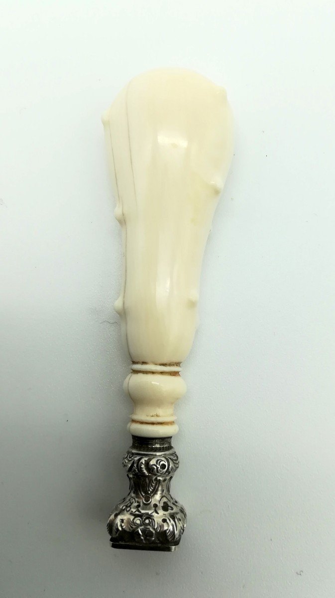 Seal In Ivory And Silver 1900/1920-photo-2