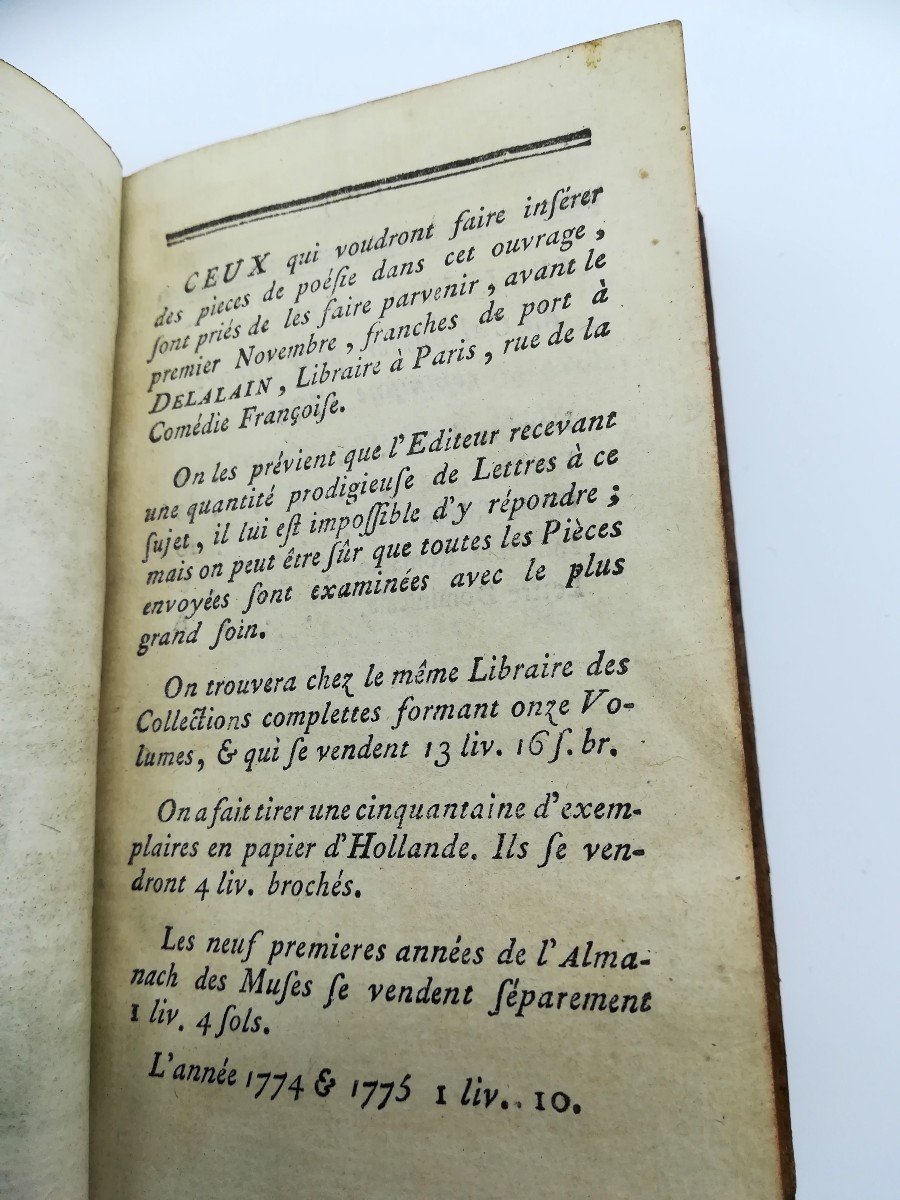 Almanach Des Muses 1775-photo-4