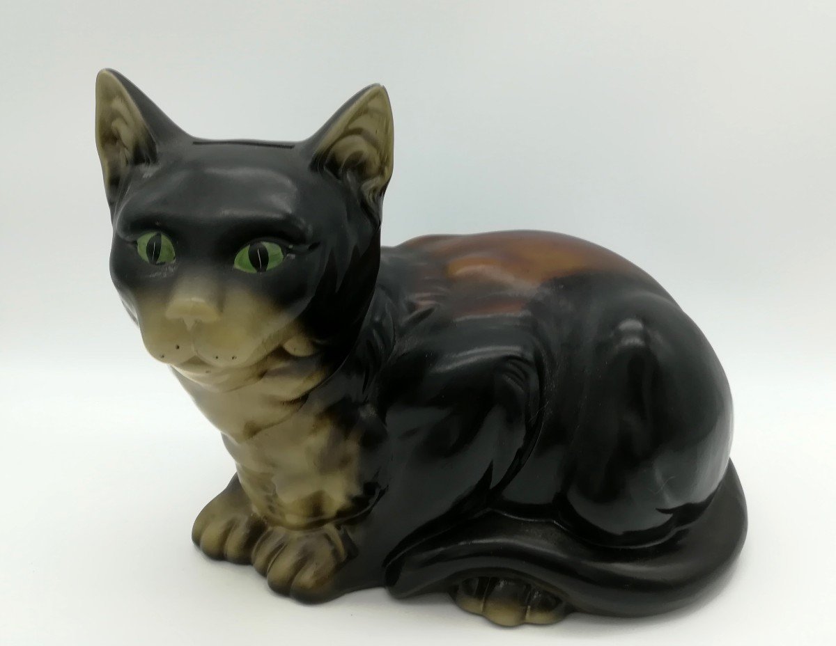 Plaster Siamese Cat Money Bank 50s