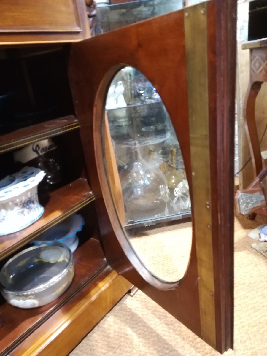 Mahogany Glass Sideboard 19th-photo-1