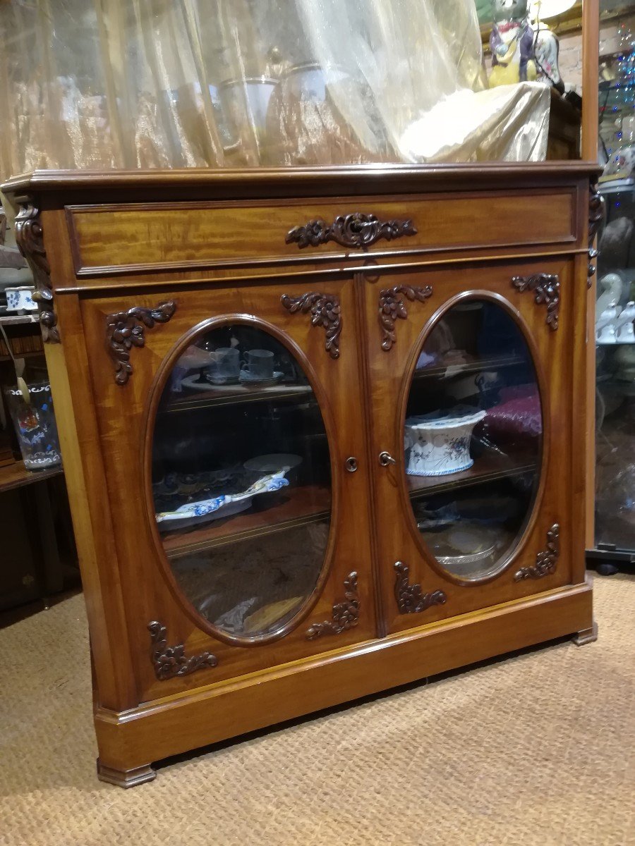 Mahogany Glass Sideboard 19th