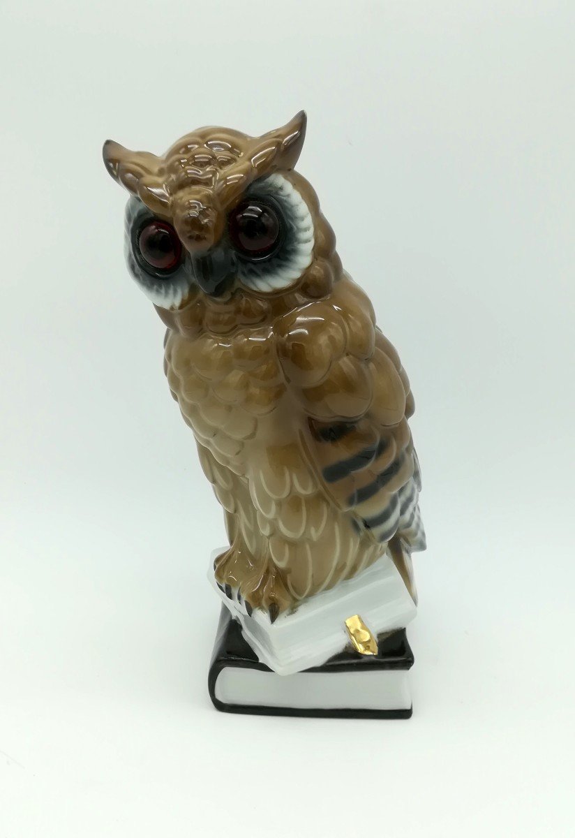 1940s / 1950s Porcelain Owl Night Light-photo-2