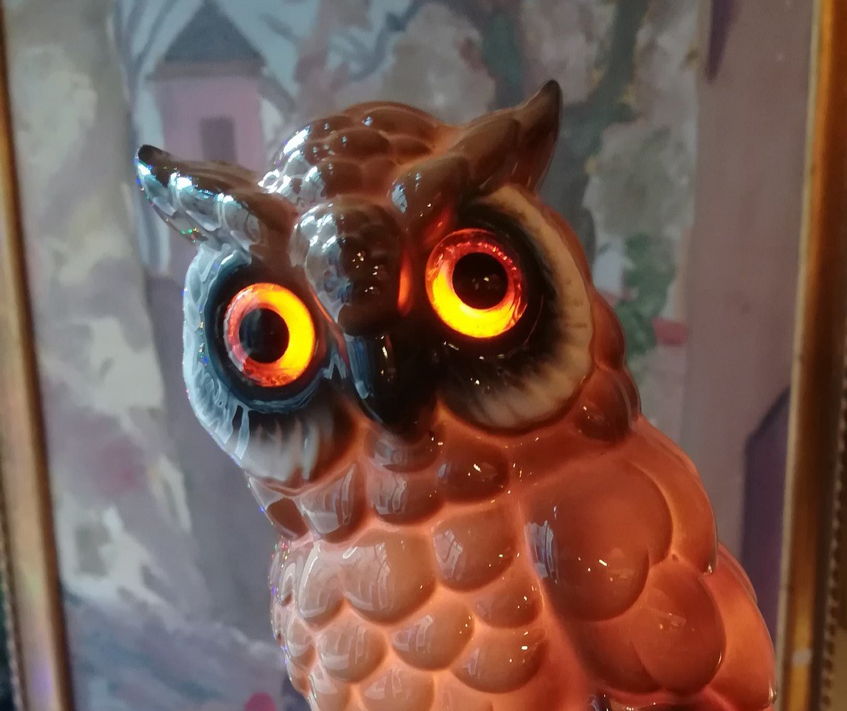 1940s / 1950s Porcelain Owl Night Light-photo-1