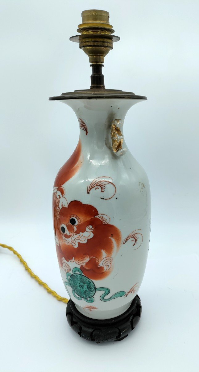 China Lion Lamp Period 1900-photo-3