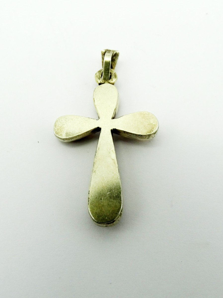 Cross In Bresse Enamels 19th-photo-2