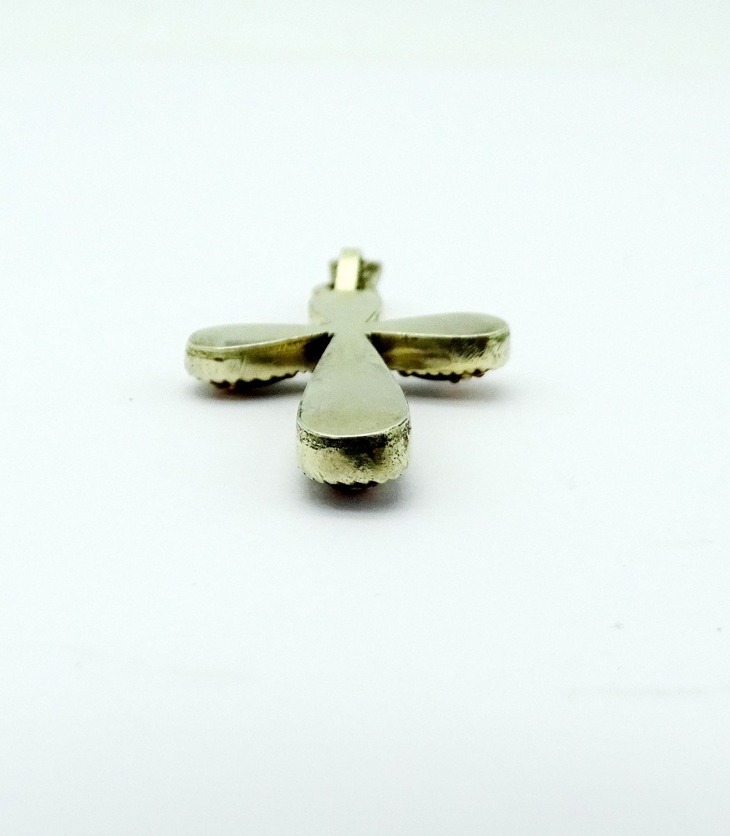 Cross In Bresse Enamels 19th-photo-4