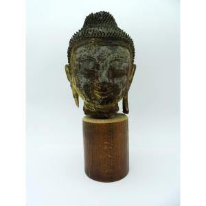 Head Of The Ayutthaya Buddha In Wood Thailand 19th