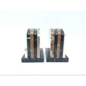 Art Deco Marble Bookends