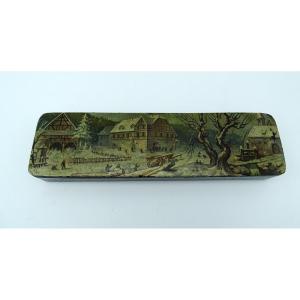 Pencil Box Animated Landscape Of Snow Late 19th