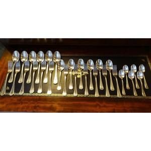 Alfénide Cutlery Set For 6 People 30 Pieces 1930/1940