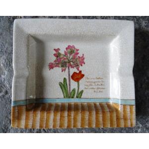 Fabienne Jouvin Trinket Tray Flowers "haemanthus" 80s