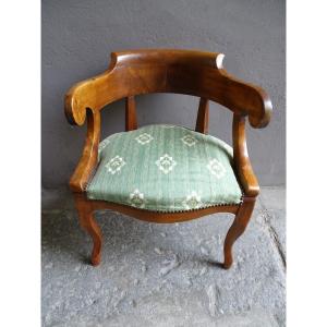 Fauteuil De Bureau En Noyer Louis-Philippe