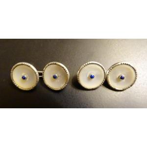 Pair Of Mother-of-pearl Cufflinks 1940s/50s