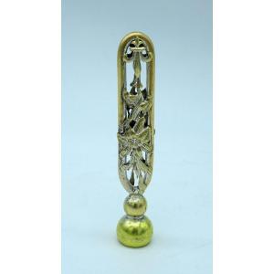 Grand Sceau En Bronze Art Nouveau