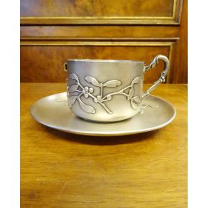 Art Nouveau Silver Tea Cup