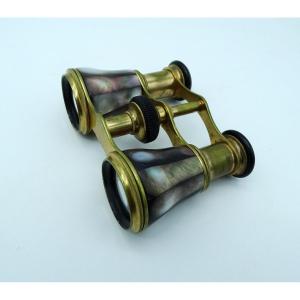 Mother-of-pearl And Brass Theater Binoculars Napoleon III