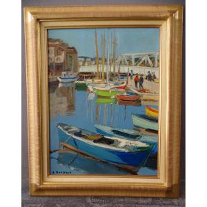 André Roubaud (1929) Les Martigues Oil/canvas