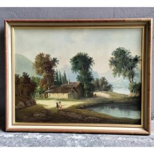 Eugène Tabouin Animated Landscape 19th