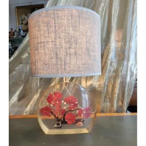 Resin Lamp By Pierre Bodin 60s