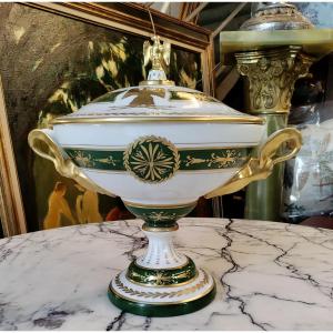 Grand Centre de Table en Porcelaine 