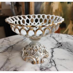 Corbeille en porcelaine de Paris Napoléon III 