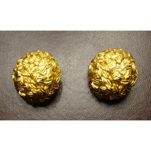 Karl Lagerfeld Pair Of Clip-on Earrings From The 70s/80s