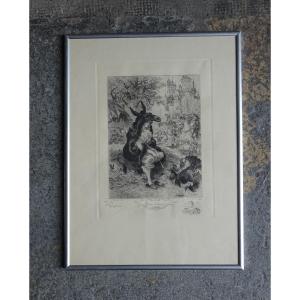 Peau d'Ane Litho d'Albert Robida