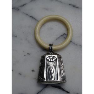 Hochet en Argent Art Déco