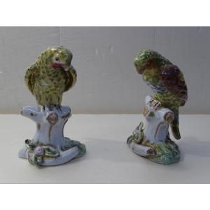 Porcelain Parrot Couple