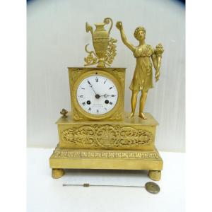 Pendule en bronze doré Allègorie  19ème
