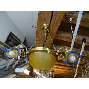 4-light Bronze Chandelier