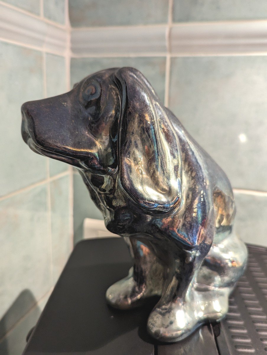 Chien Charles Virion-Grès flammé de Rambervillers-Céramique Art Déco-photo-4