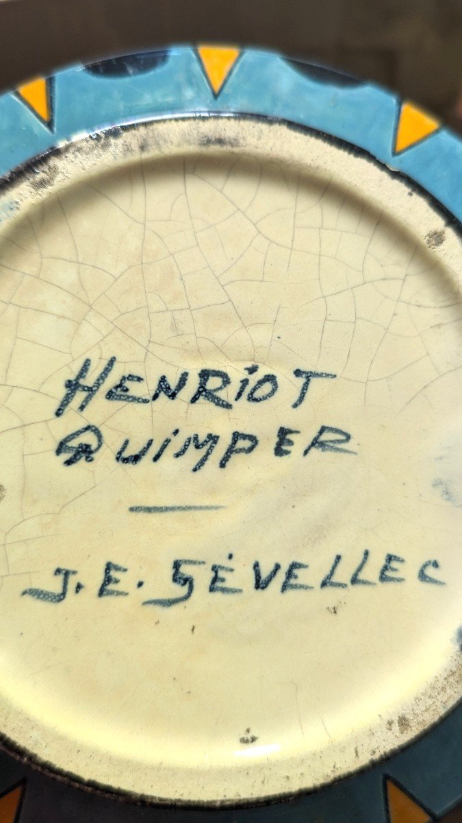 Earthenware Flowerpot From Quimper-henriot-sevellec-photo-1