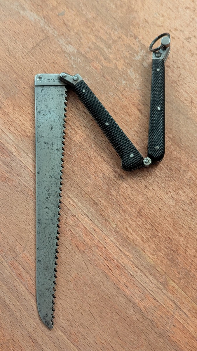 German Folding Amputation Saw From 1914/1918 - War Doctor-photo-4