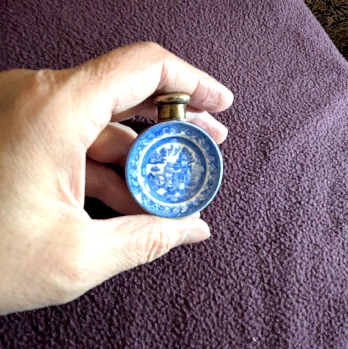 Petit flacon à parfum anglais, 19ème-Assiette miniature-Argent-photo-4