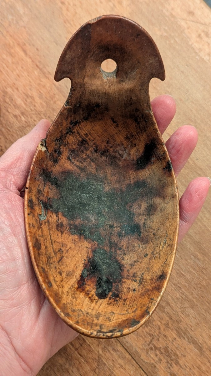 2 Queyras Spoons, In Monoxide Wood, 19th Century - Folk Art-photo-4