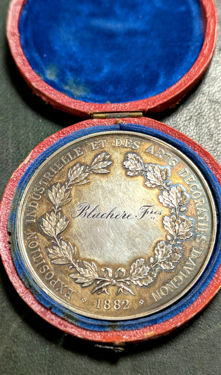 Médaille de table, en argent massif, 1882-Exposition Avignon-Monnaie de Paris-photo-3