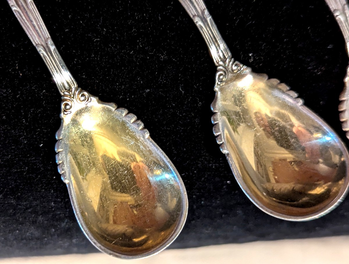 6 Cuillères pour oeuf coque, en argent massif-Tiffany & Co-photo-4