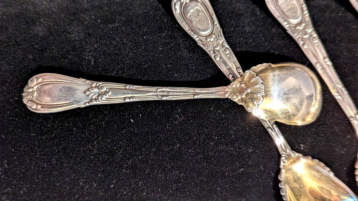 6 Cuillères pour oeuf coque, en argent massif-Tiffany & Co-photo-1