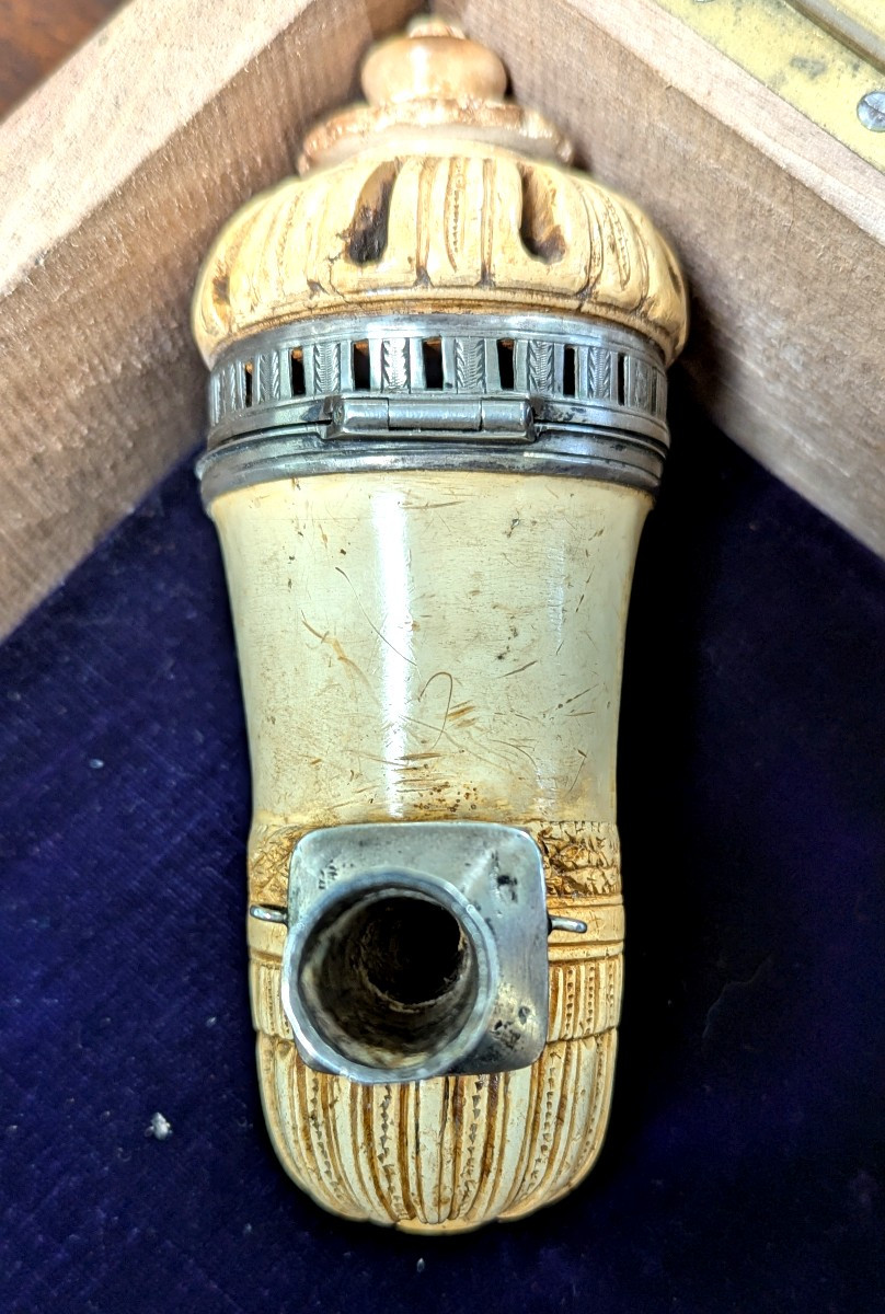 Impressive Pipe Bowl, Made Of Meerschaum And Solid Silver - Late 18th/early 19th Century-photo-2