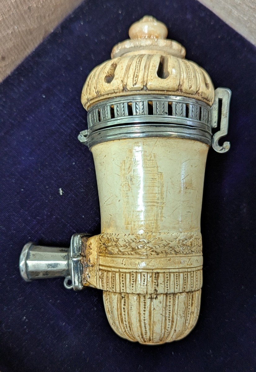 Impressive Pipe Bowl, Made Of Meerschaum And Solid Silver - Late 18th/early 19th Century-photo-3