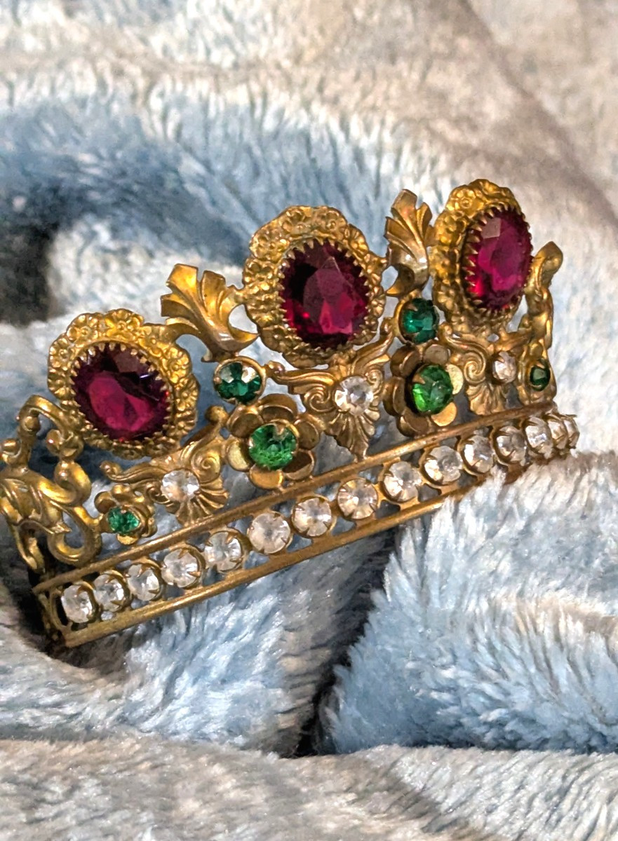 Couronne pour statue religieuse, 19ème-Vierge-Bijou d'opéra-photo-2