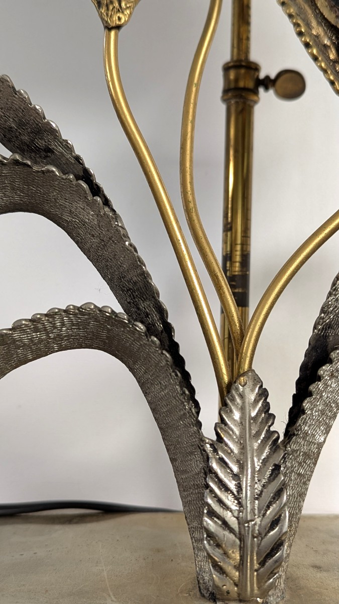 Lampe de table, attribuée à Willy Daro-Bronze et agate-Design 70-photo-3