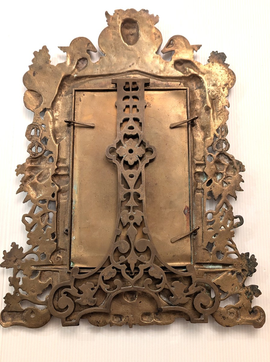 Imposing 19th-century Bronze Frame - Mirror - Painting-photo-4