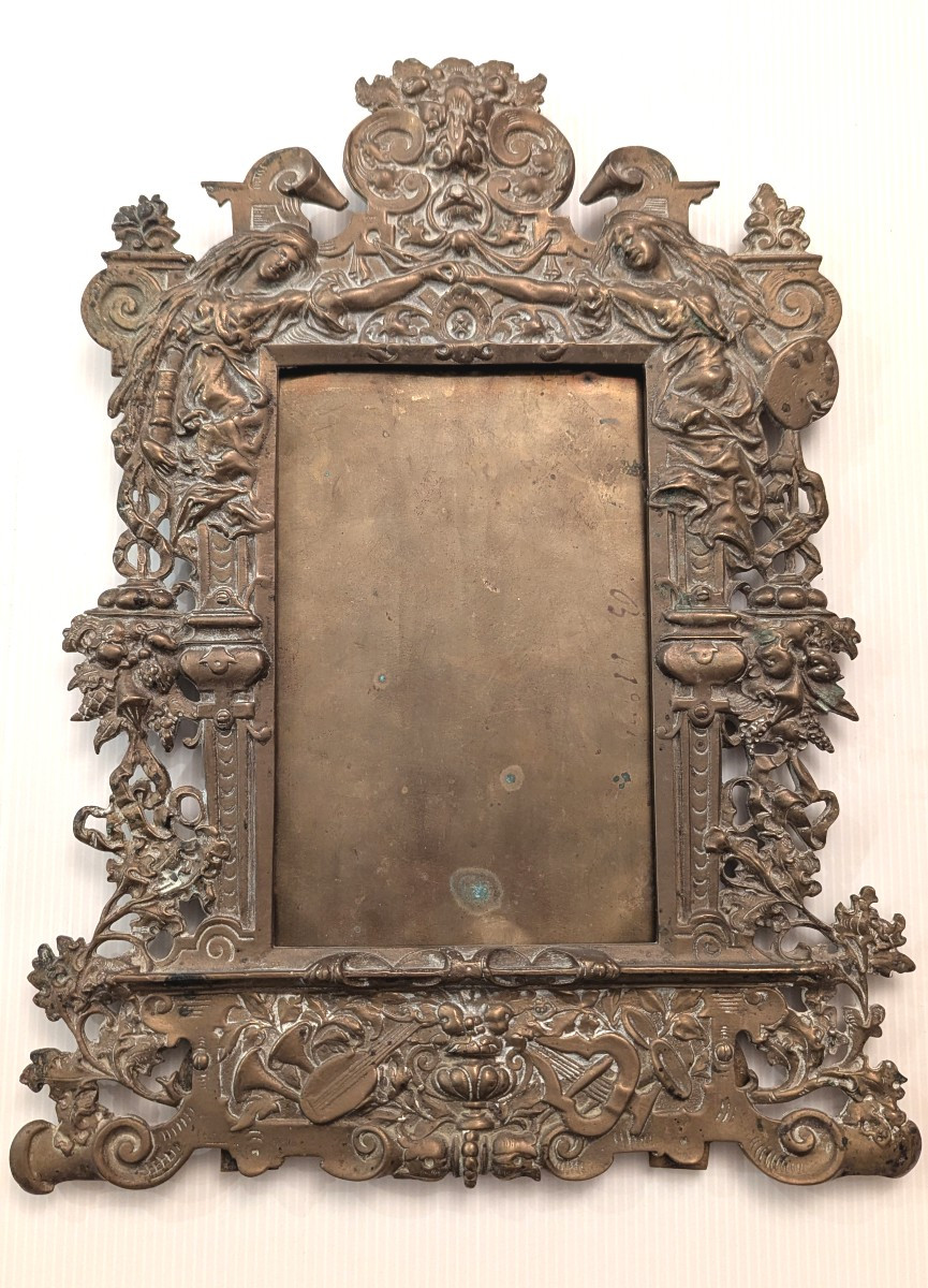 Imposing 19th-century Bronze Frame - Mirror - Painting